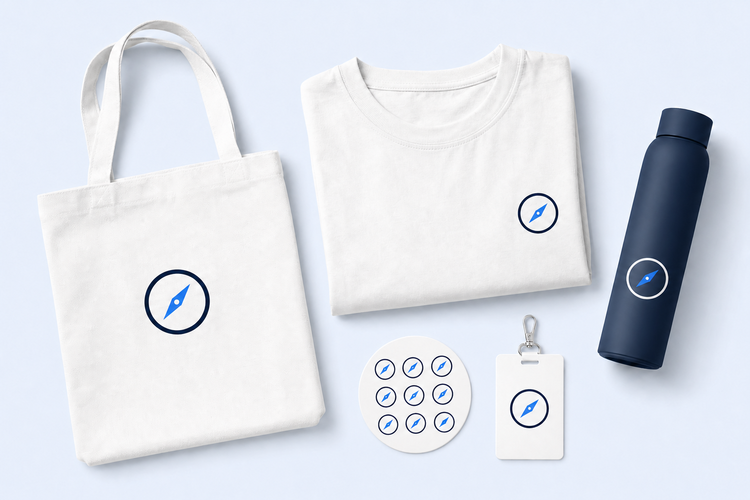 Ray’s Workspace tote bag, T-shirt and bottle